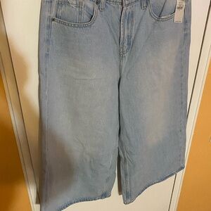Women’s Light Blue Wide leg Denim Shorts